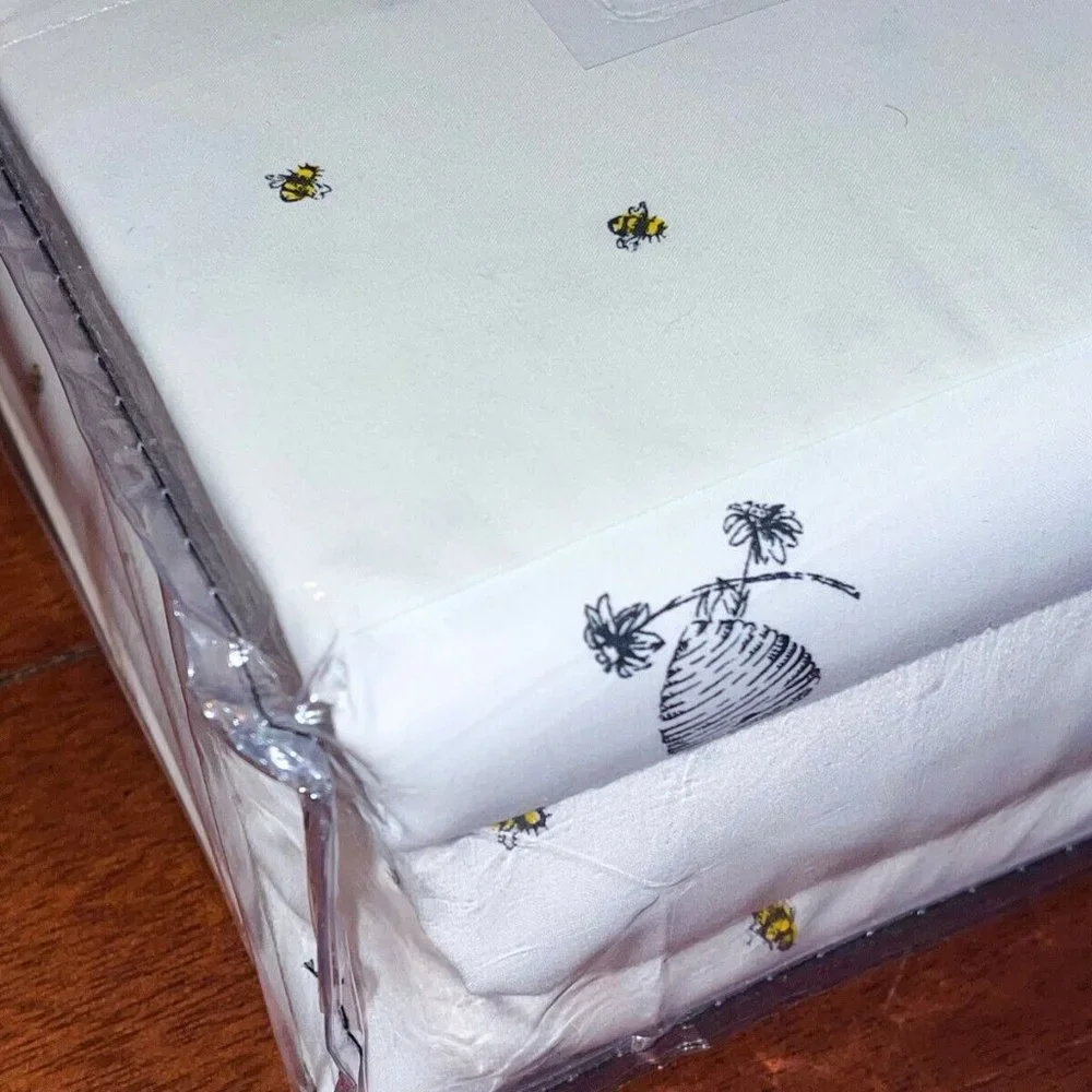 Ralph Lauren FULL Size Sheet Set - Honey Bees Hives Bumblebee (ALL COTTON)